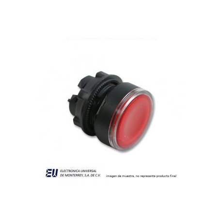 PULSADOR RASANTE ROJO ILUMINADO PLASTICO – ZB5AW343