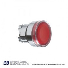 CABEZA P/PULSADOR ILUM ROJO METALICO 22MM – ZB4BW34