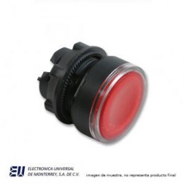 PULSADOR RASANTE ROJO ILUMINADO PLASTICO – ZB5AW343